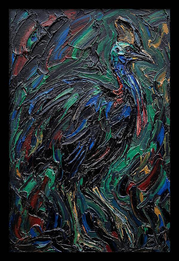Cassowary In Vibrant Colors