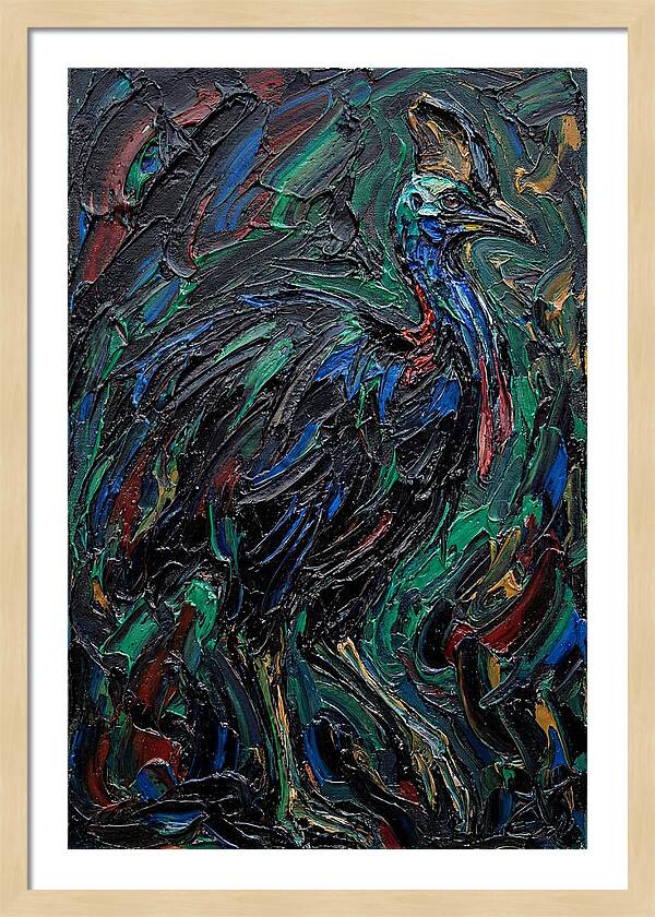 Cassowary In Vibrant Colors