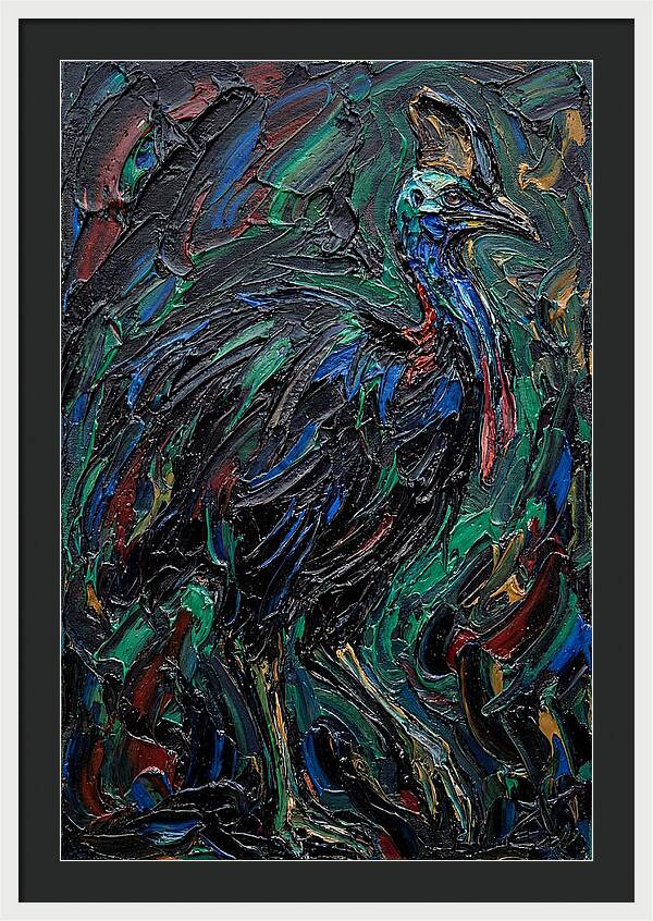 Cassowary In Vibrant Colors