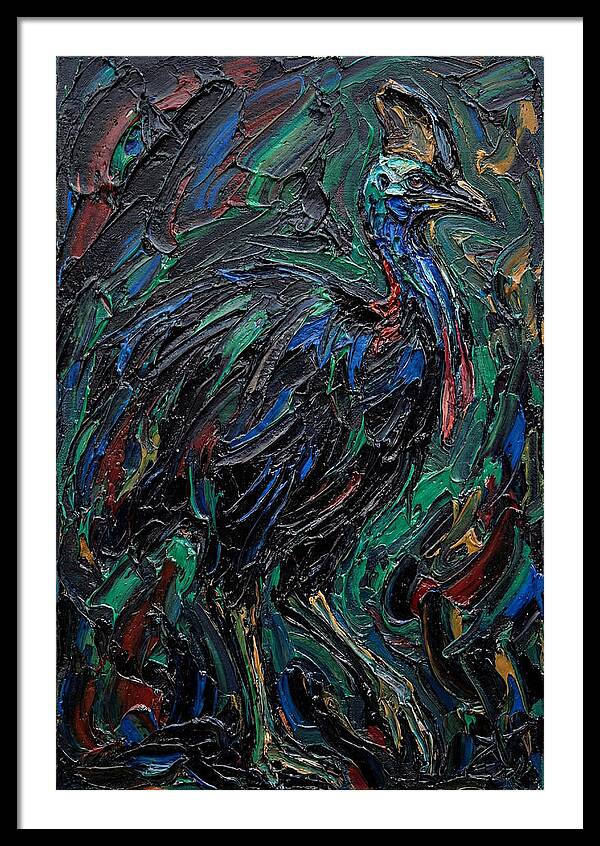 Cassowary In Vibrant Colors