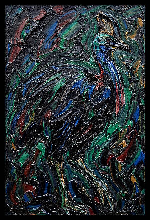 Cassowary In Vibrant Colors