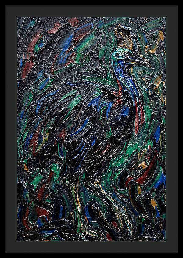 Cassowary In Vibrant Colors
