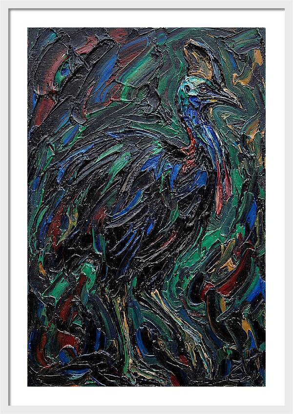 Cassowary In Vibrant Colors