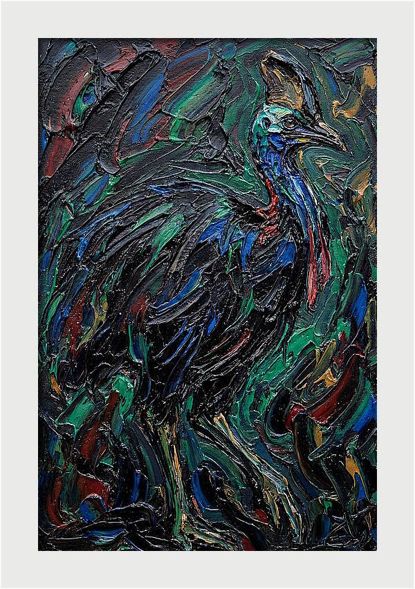 Cassowary In Vibrant Colors