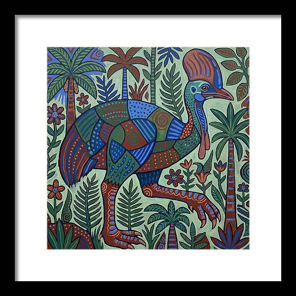 Cassowary In Vibrant Jungle