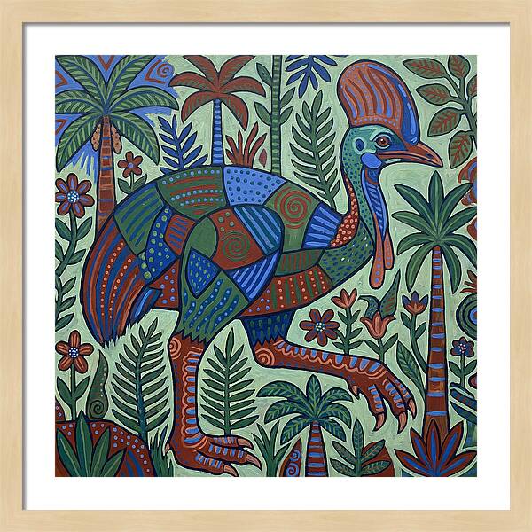 Cassowary In Vibrant Jungle