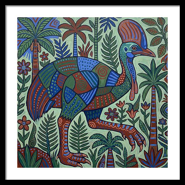 Cassowary In Vibrant Jungle