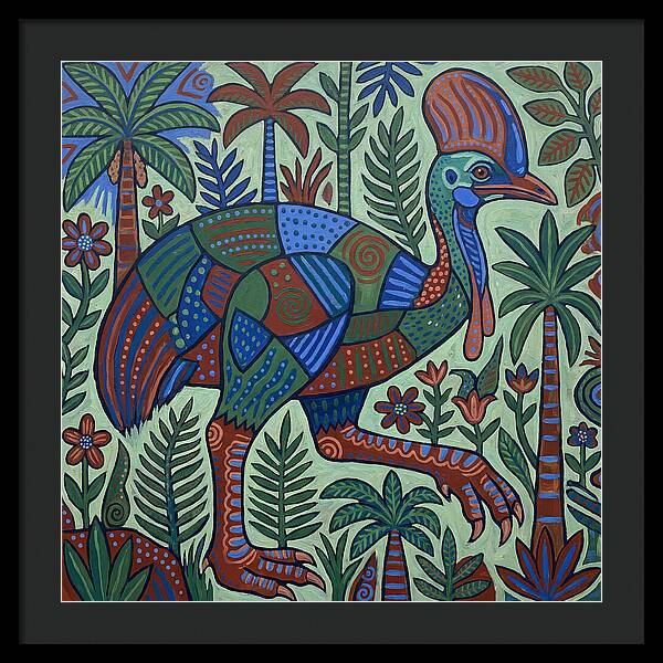 Cassowary In Vibrant Jungle