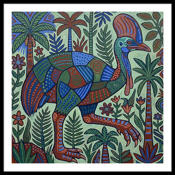 Cassowary In Vibrant Jungle