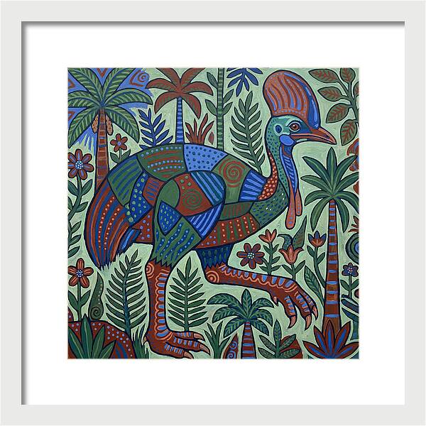 Cassowary In Vibrant Jungle