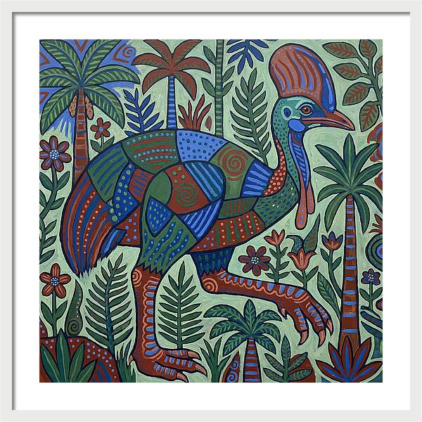 Cassowary In Vibrant Jungle