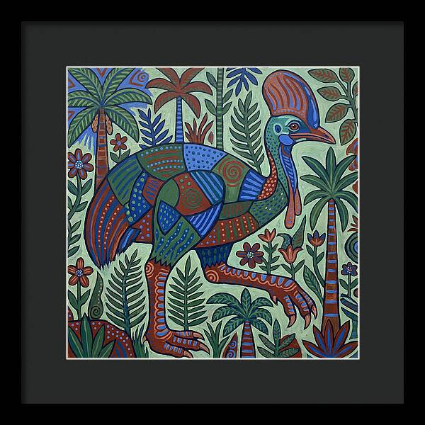 Cassowary In Vibrant Jungle