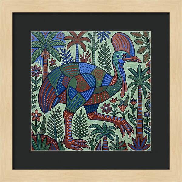 Cassowary In Vibrant Jungle