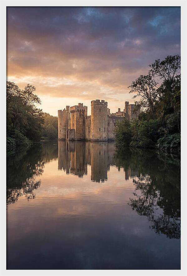 Castle Reflected In Still Moat