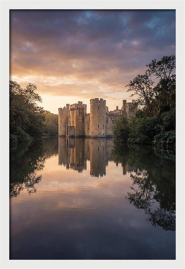 Castle Reflected In Still Moat