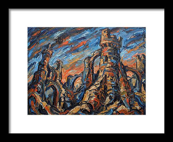 Castle Ruins In Expressionist Style