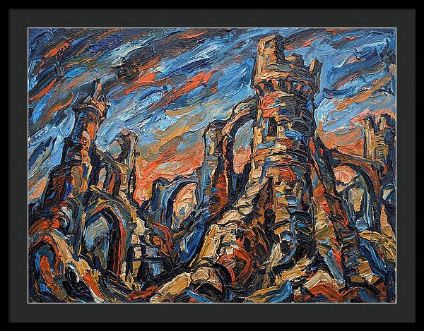 Castle Ruins In Expressionist Style