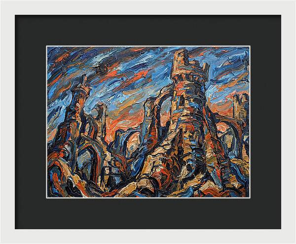 Castle Ruins In Expressionist Style