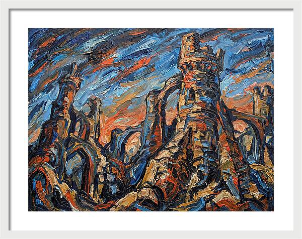 Castle Ruins In Expressionist Style