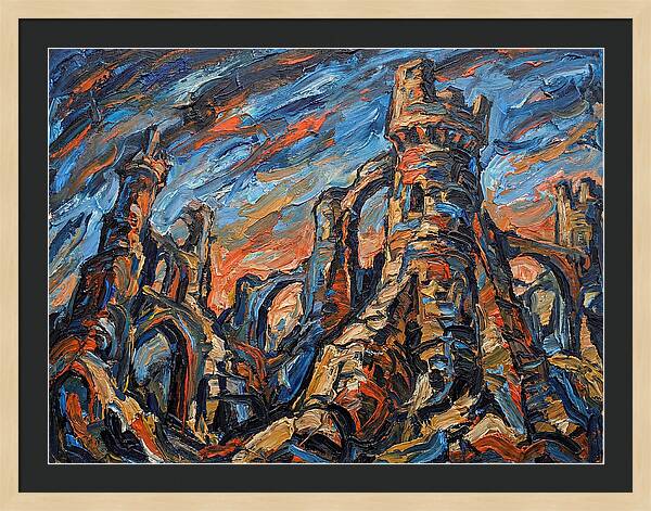 Castle Ruins In Expressionist Style