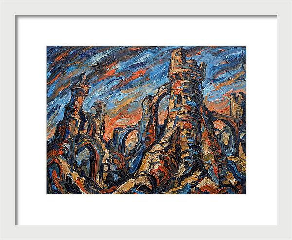 Castle Ruins In Expressionist Style