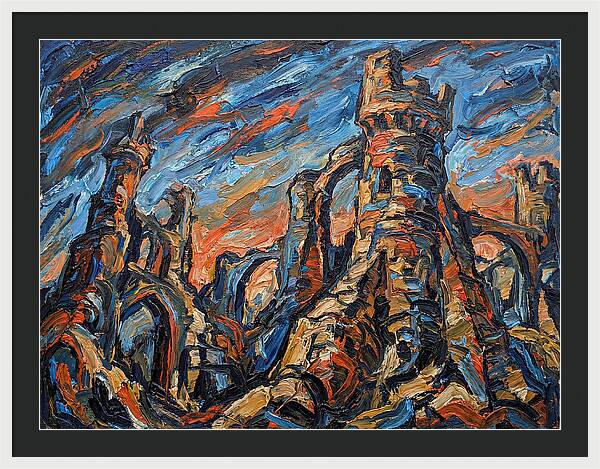 Castle Ruins In Expressionist Style