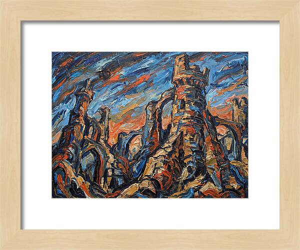 Castle Ruins In Expressionist Style