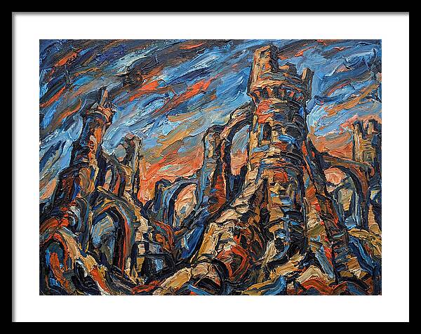 Castle Ruins In Expressionist Style
