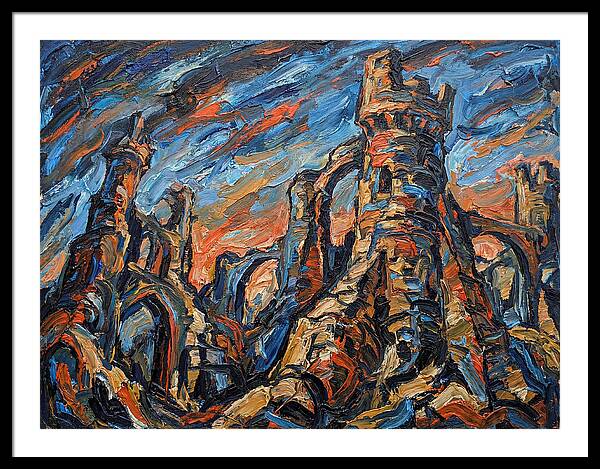 Castle Ruins In Expressionist Style