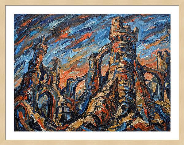 Castle Ruins In Expressionist Style