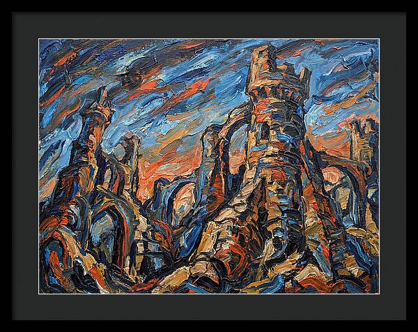 Castle Ruins In Expressionist Style