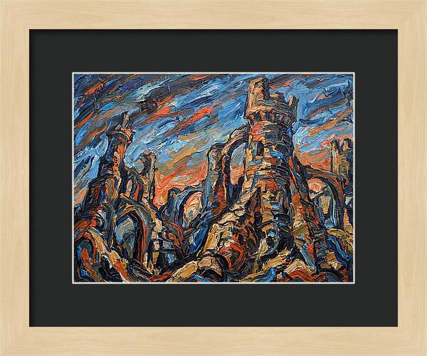 Castle Ruins In Expressionist Style