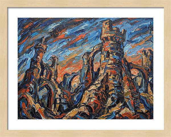 Castle Ruins In Expressionist Style