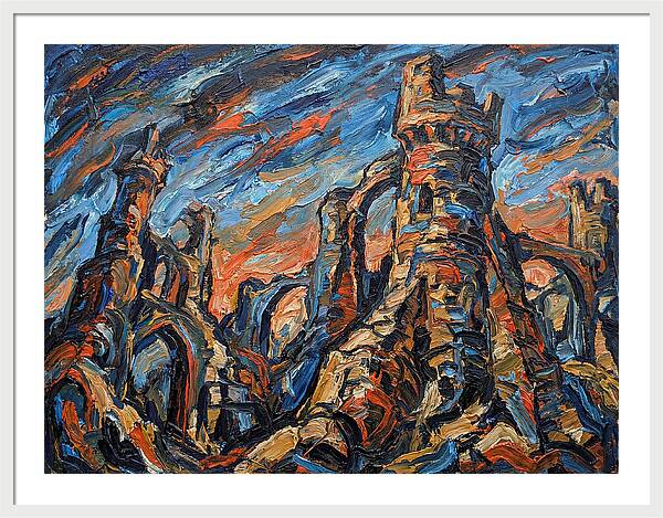 Castle Ruins In Expressionist Style
