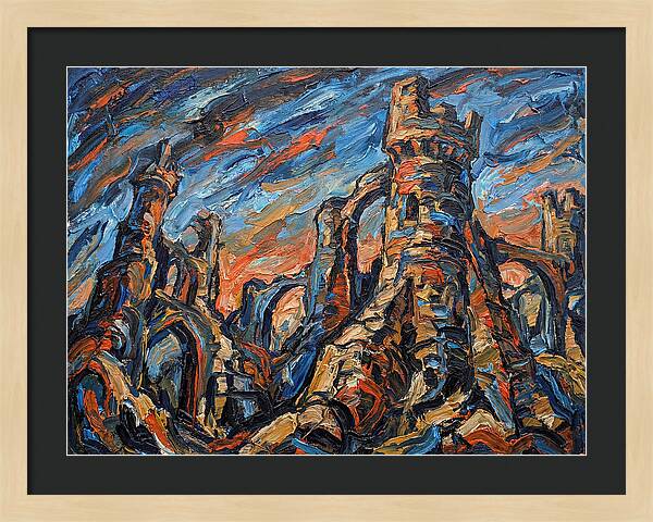 Castle Ruins In Expressionist Style
