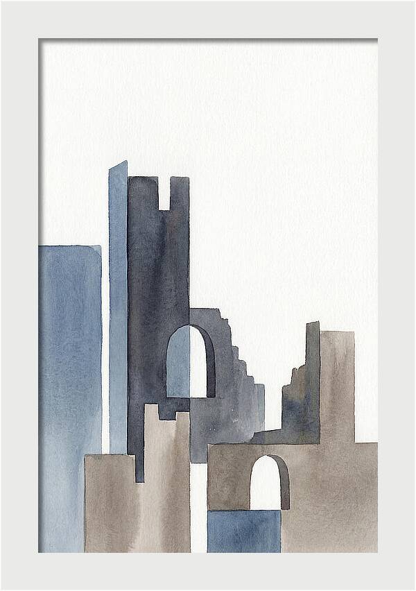 Castle Ruins In Watercolor