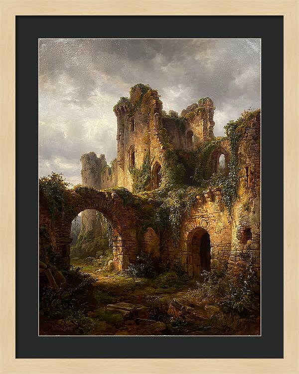 Castle Ruins Overgrown With Nature