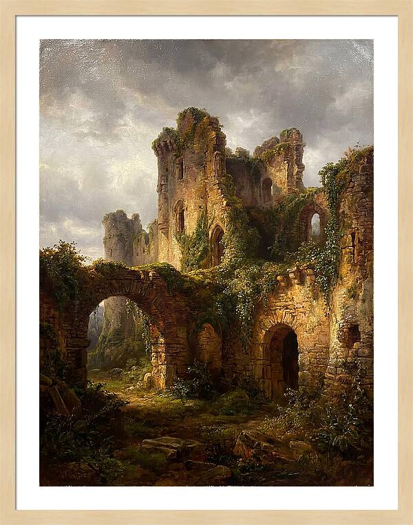 Castle Ruins Overgrown With Nature
