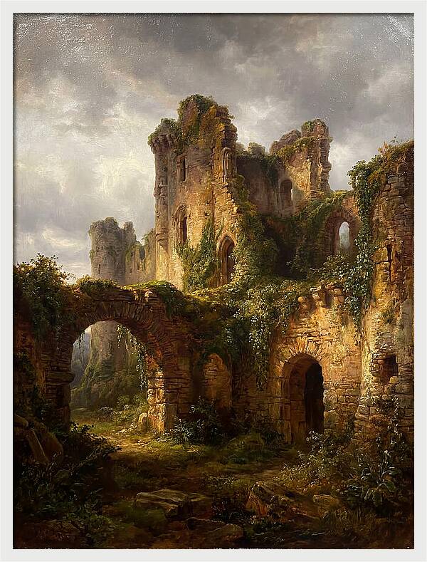 Castle Ruins Overgrown With Nature