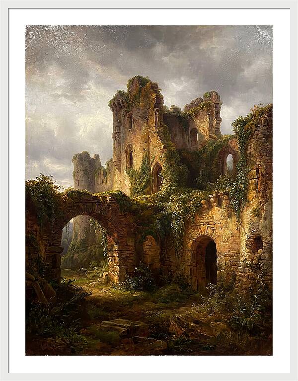 Castle Ruins Overgrown With Nature
