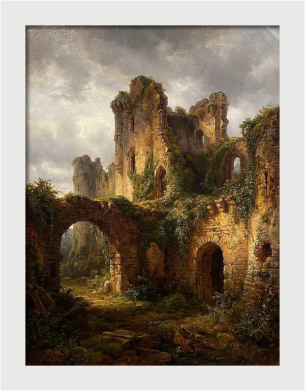 Castle Ruins Overgrown With Nature