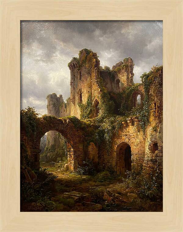Castle Ruins Overgrown With Nature
