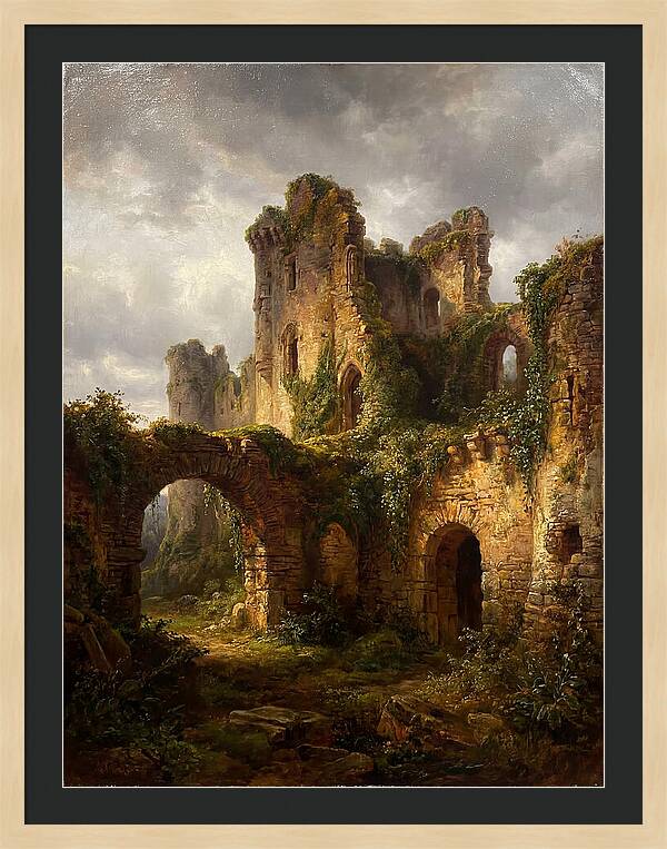 Castle Ruins Overgrown With Nature