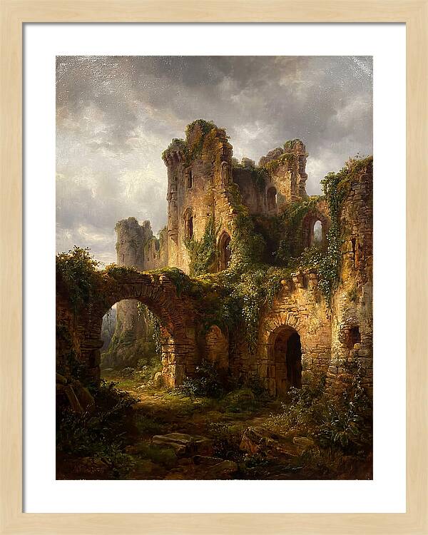 Castle Ruins Overgrown With Nature