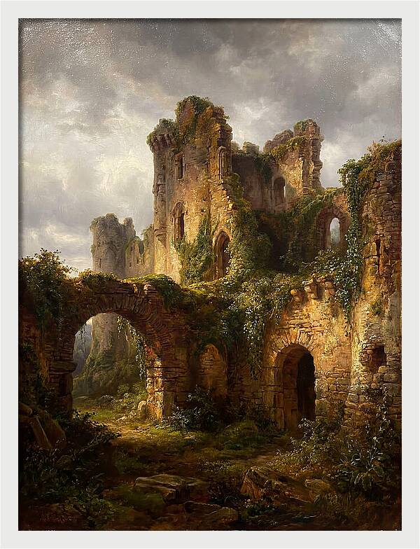 Castle Ruins Overgrown With Nature