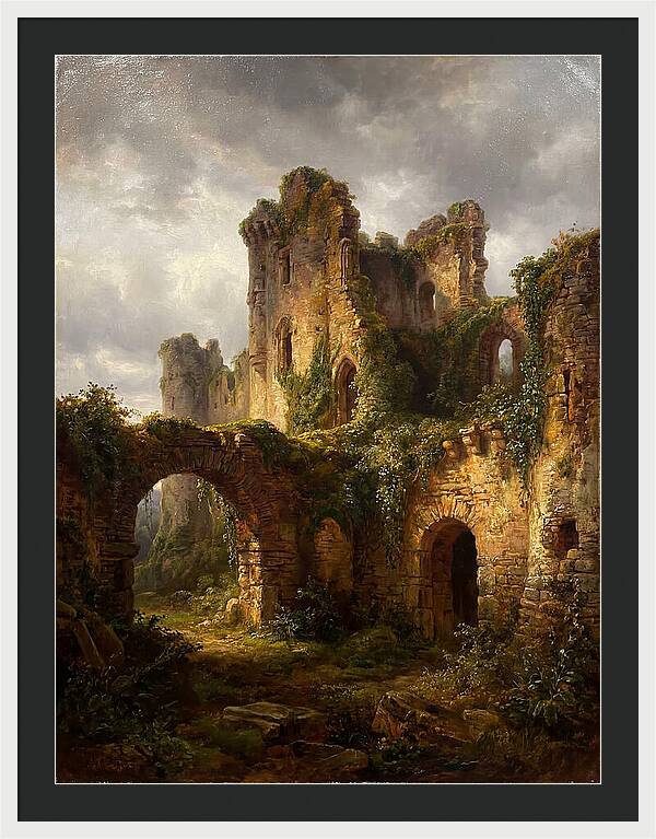 Castle Ruins Overgrown With Nature