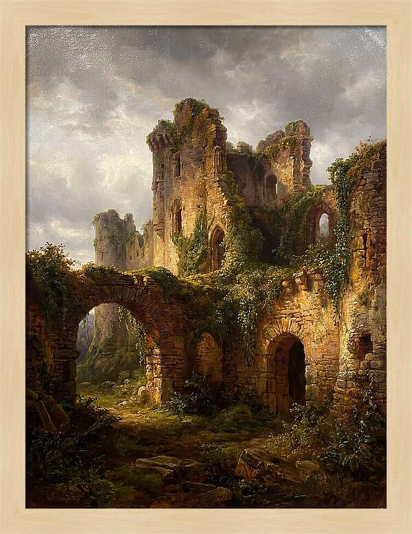 Castle Ruins Overgrown With Nature