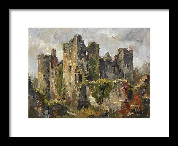 Castle Ruins Under Cloudy Skies