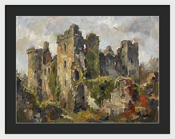Castle Ruins Under Cloudy Skies