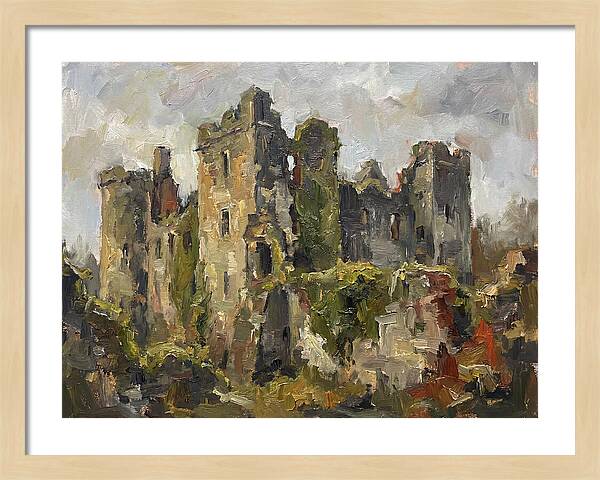 Castle Ruins Under Cloudy Skies